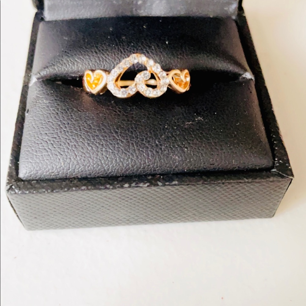Beautiful ring golden and silver